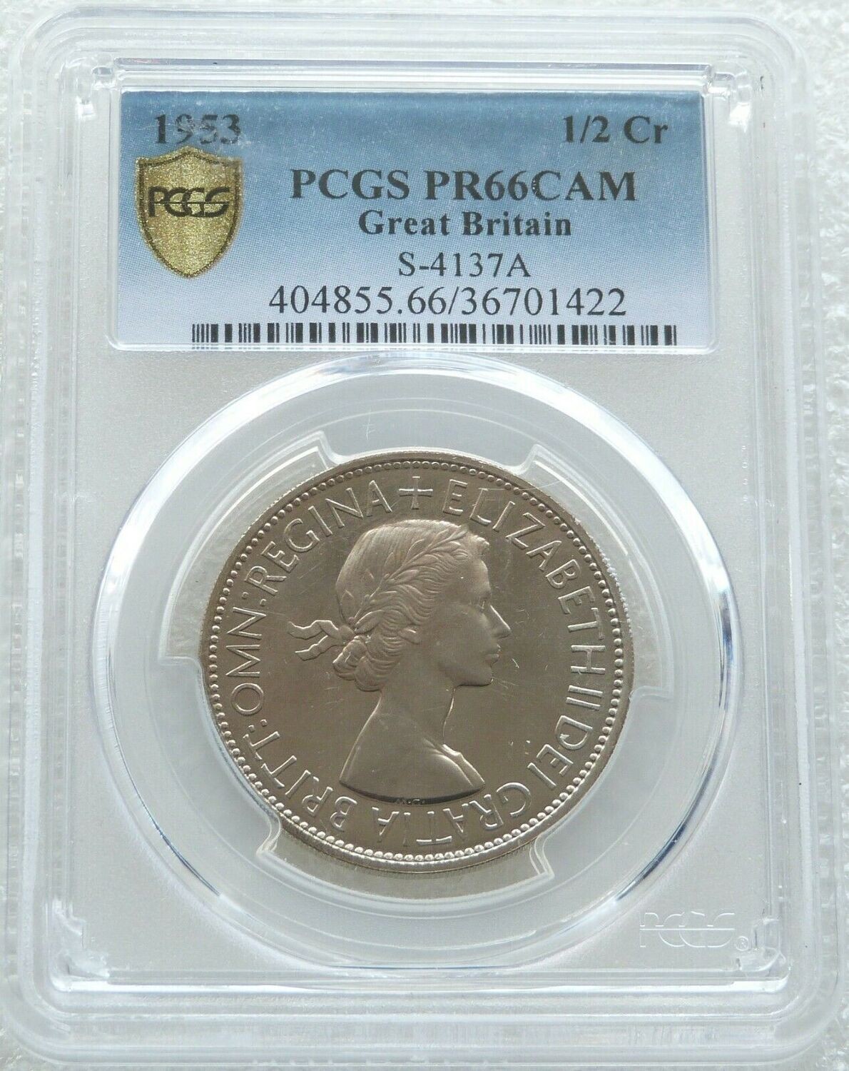 1953 Queens Coronation Half Crown Proof Coin PCGS PR66 CAM