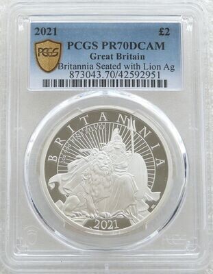 2021 Britannia £2 Silver Proof 1oz Coin PCGS PR70 DCAM