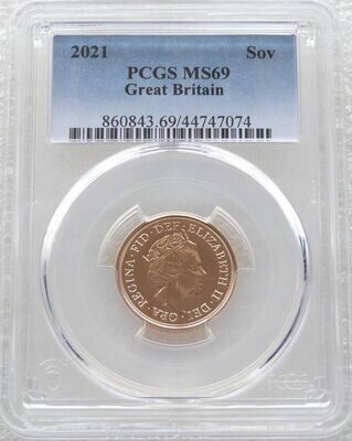 2021 St George and the Dragon Full Sovereign Gold Coin PCGS MS69