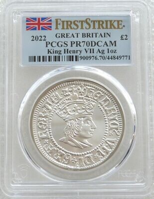 2022 British Monarchs King Henry VII £2 Silver Proof 1oz Coin PCGS PR70 DCAM First Strike