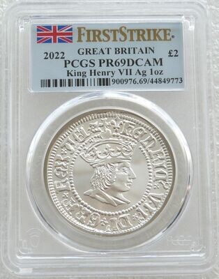 2022 British Monarchs King Henry VII £2 Silver Proof 1oz Coin PCGS PR69 DCAM First Strike