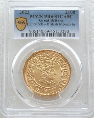 2022 British Monarchs King Henry VII £100 Gold Proof 1oz Coin PCGS PR69 DCAM