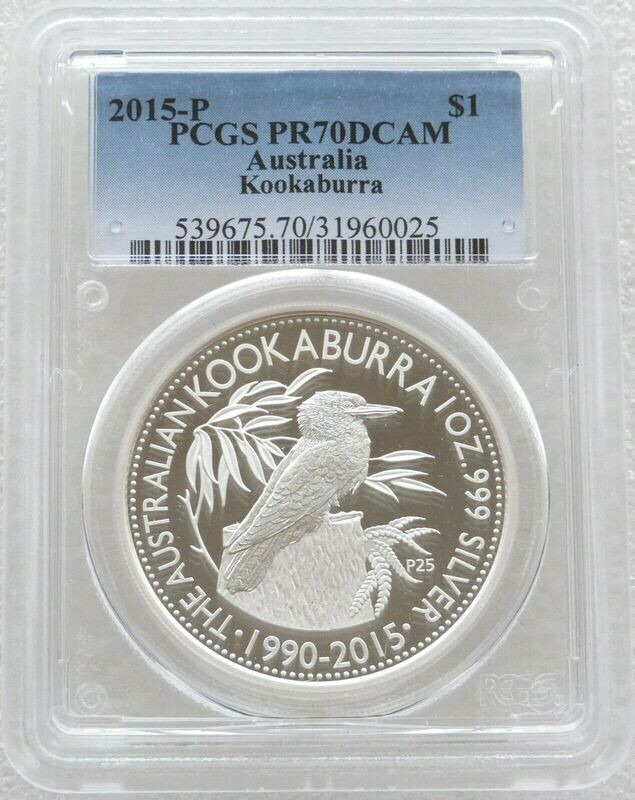 2015 Australia Kookaburra 25th Anniversary $1 Silver Proof 1oz Coin PCGS PR70 DCAM