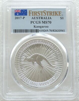 2017 Australia Kangaroo $1 Silver 1oz Coin PCGS MS70 First Strike