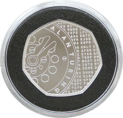 2022 Alan Turing 50p Silver Proof Coin Box Coa