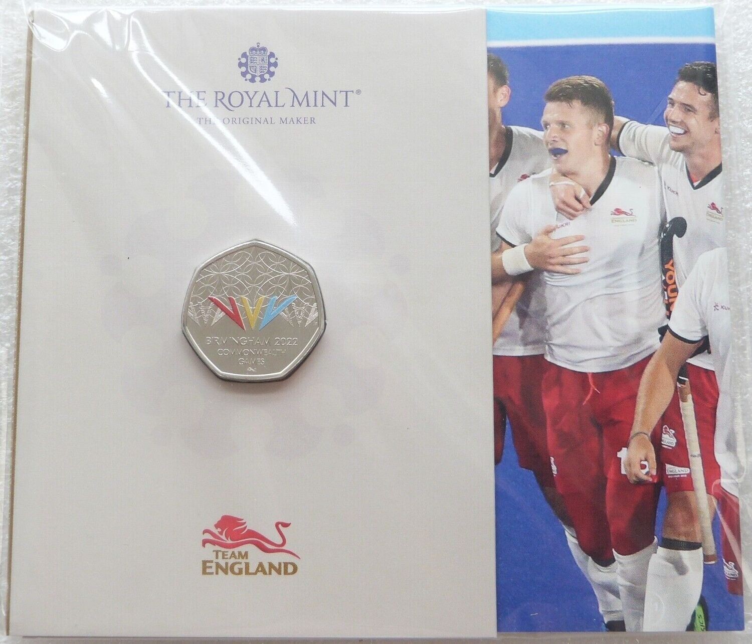 2022 Commonwealth Games England Colour 50p Brilliant Uncirculated Coin Pack Sealed