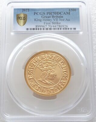 2022 British Monarchs King Henry VII £500 Gold Proof 5oz Coin PCGS PR70 DCAM First Strike