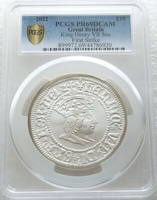 2022 British Monarchs King Henry VII £10 Silver Proof 5oz Coin PCGS PR69 DCAM First Strike