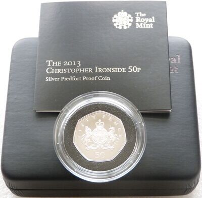 2013 Christopher Ironside Piedfort 50p Silver Proof Coin Box Coa