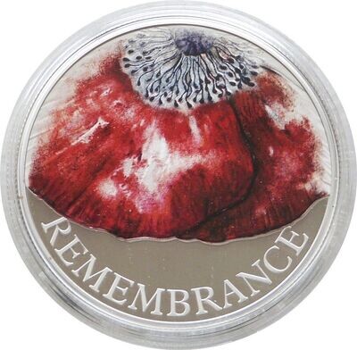 2018 Remembrance Day Poppy Piedfort £5 Silver Proof Coin Box Coa