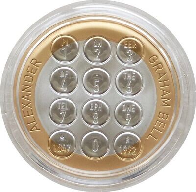 2022 Alexander Graham Bell £2 Silver Proof Coin Box Coa