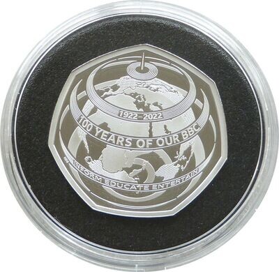 2022 BBC 100th Anniversary 50p Silver Proof Coin Box Coa