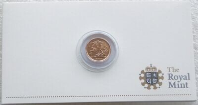 2010 St George and the Dragon Quarter Sovereign Gold Coin Mint Card