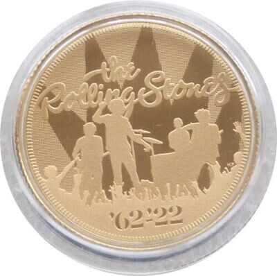 2022 Music Legends The Rolling Stones £25 Gold Proof 1/4oz Coin Box Coa