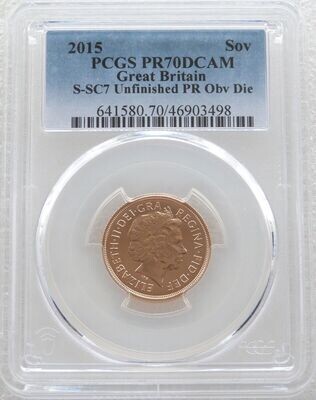 2015 St George and the Dragon Full Sovereign Gold Proof Coin PCGS PR70 DCAM Mint Error Mule