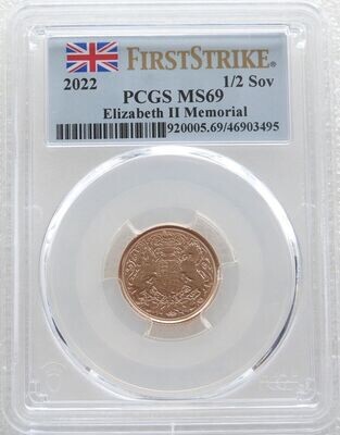 2022 Memorial Half Sovereign Gold Coin PCGS MS69 First Strike