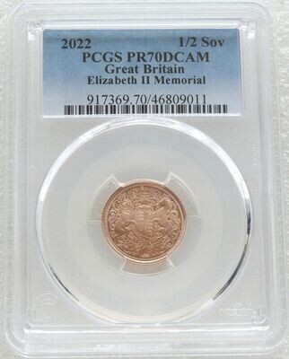 2022 Memorial Half Sovereign Gold Proof Coin PCGS PR70 DCAM