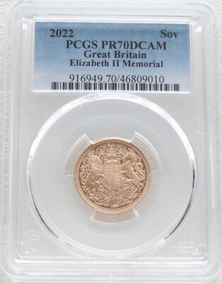 2022 Memorial Full Sovereign Gold Proof Coin PCGS PR70 DCAM