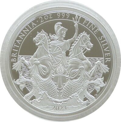 2023 Britannia £5 Silver Proof 2oz Coin Box Coa