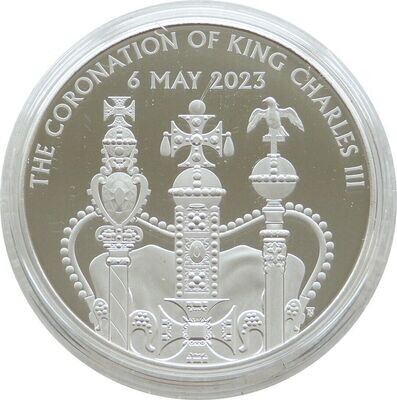 2023 King Charles III Coronation Piedfort £5 Five Pound Silver Proof Coin Box Coa