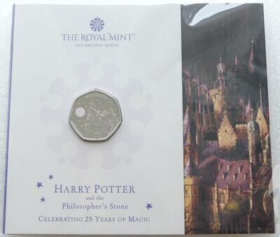 2023 Harry Potter Hogwarts 50p Brilliant Uncirculated Coin Pack Sealed