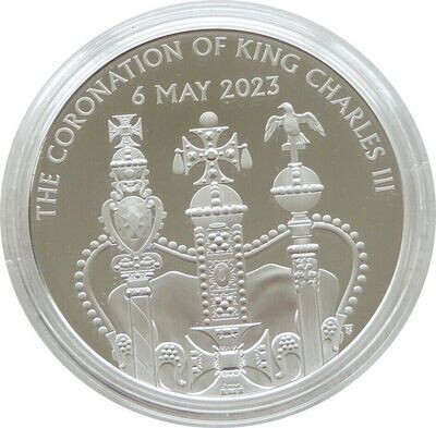 2023 King Charles III Coronation £5 Five Pound Silver Proof Coin Box Coa