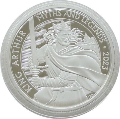 2023 Myths and Legends King Arthur £5 Silver Proof 2oz Coin Box Coa