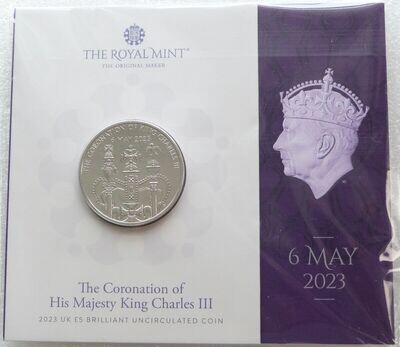 2023 King Charles III Coronation £5 Brilliant Uncirculated Coin Pack Sealed