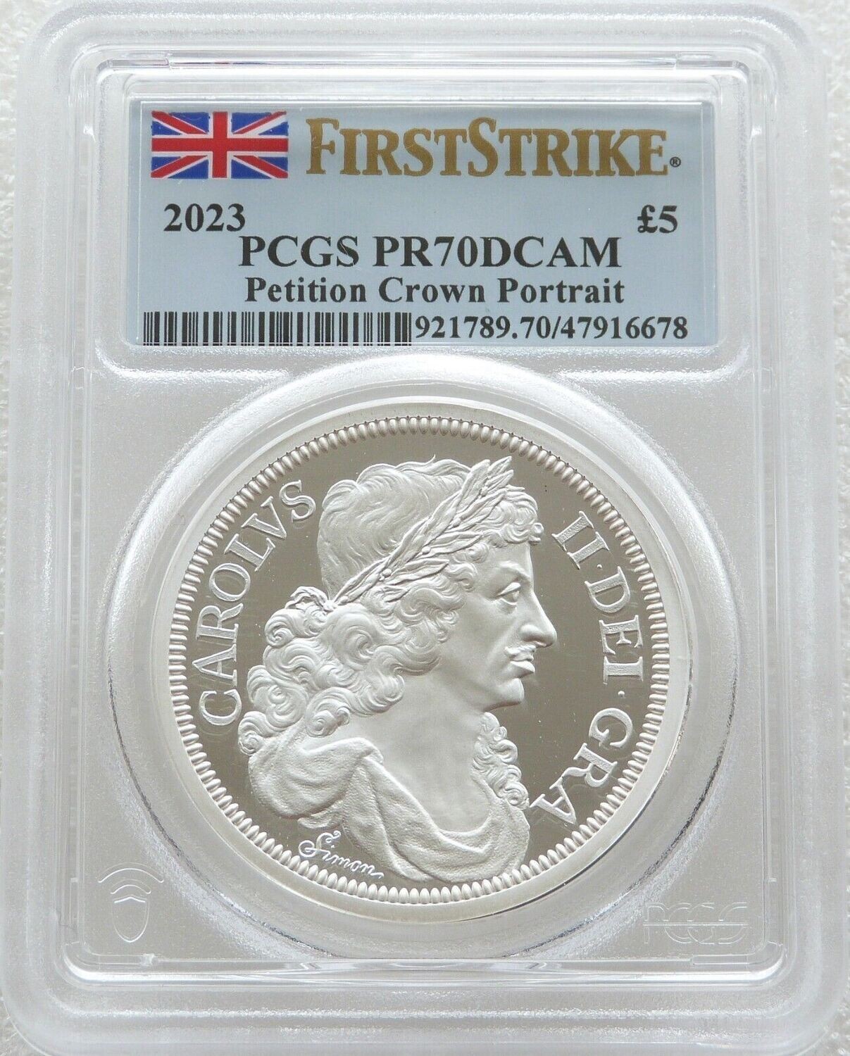 2023 Great Engravers Petition Crown Portrait £5 Silver Proof 2oz Coin PCGS PR70 DCAM First Strike