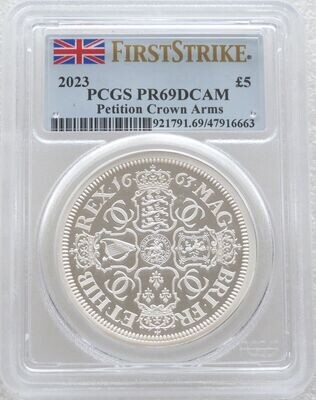 2023 Great Engravers Petition Crown £5 Silver Proof 2oz Coin PCGS PR69 DCAM First Strike