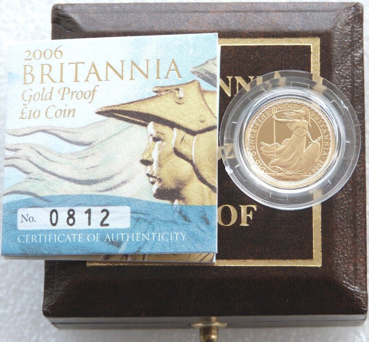 2006 Britannia £10 Gold Proof 1/10oz Coin Box Coa