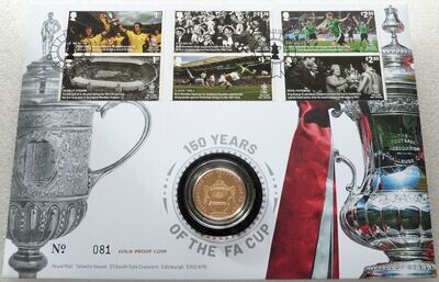 2022 FA Cup £2 Gold Proof Coin First Day Cover