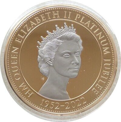 2022 Jersey Platinum Jubilee £5 Gold Proof 1oz Coin Box Coa