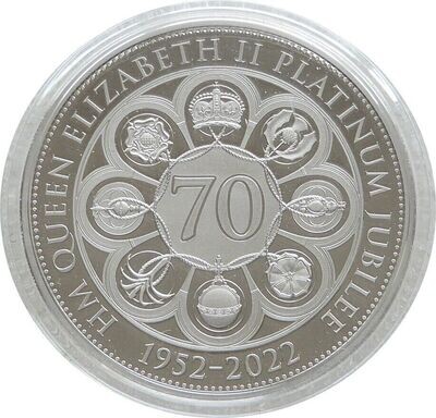 2022 Guernsey Platinum Jubilee £5 Platinum Proof 1oz Coin Box Coa