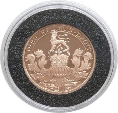 2022 Saint Helena Platinum Jubilee Full Sovereign Gold Proof Coin Box Coa