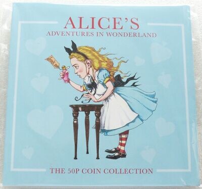 2021 Isle of Man Alice's Adventure in Wonderland 50p Brilliant Uncirculated 5 Coin Set Pack
