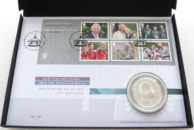 2018 Prince Charles of Wales £5 Silver Proof Coin First Day Cover