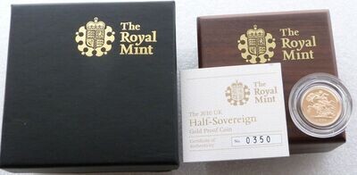 2010 St George and the Dragon Half Sovereign Gold Proof Coin Box Coa