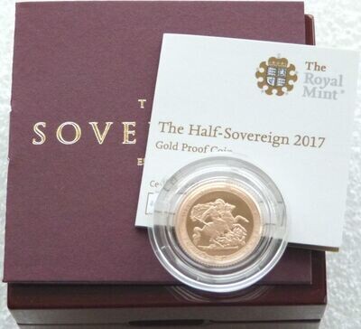 2017 Pistrucci Half Sovereign Gold Proof Coin Box Coa