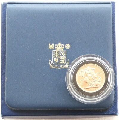 1979 St George and the Dragon Full Sovereign Gold Proof Coin Boxed