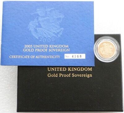 2005 St George and the Dragon Full Sovereign Gold Proof Coin Box Coa - Timothy Noad