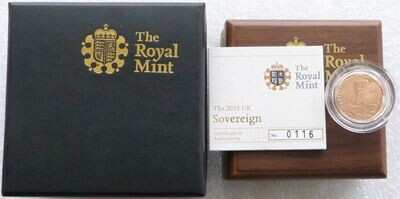 2012 Diamond Jubilee Full Sovereign Gold Proof Coin Box Coa