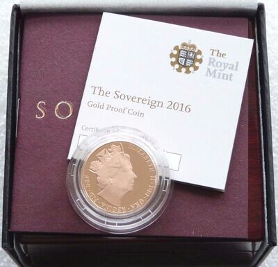 2016 Queens 90th Birthday Full Sovereign Gold Proof Coin Box Coa - James Butler