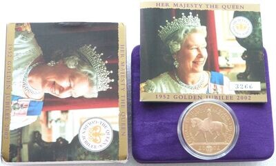 2002 Golden Jubilee £5 Gold Proof Coin Box Coa