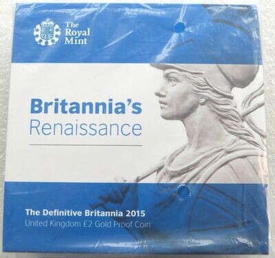2015 Britannia Definitive £2 Gold Proof Coin Box Coa Sealed