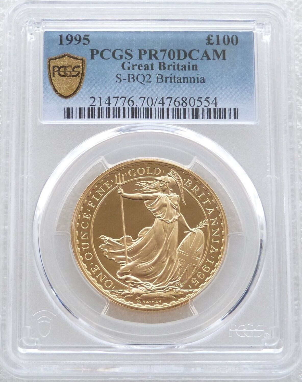 1995 Britannia £100 Gold Proof 1oz Coin PCGS PR70 DCAM - Mintage 500