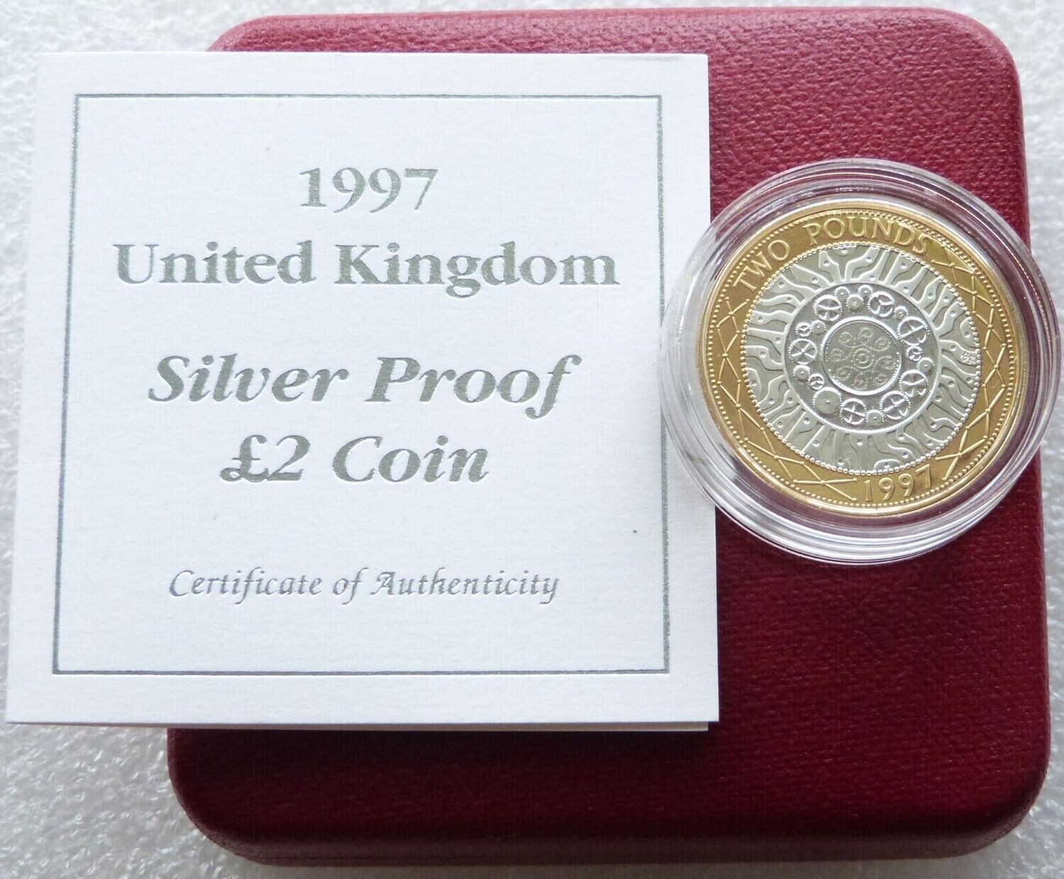 1997 Shoulders of Giants £2 Silver Proof Coin Box Coa