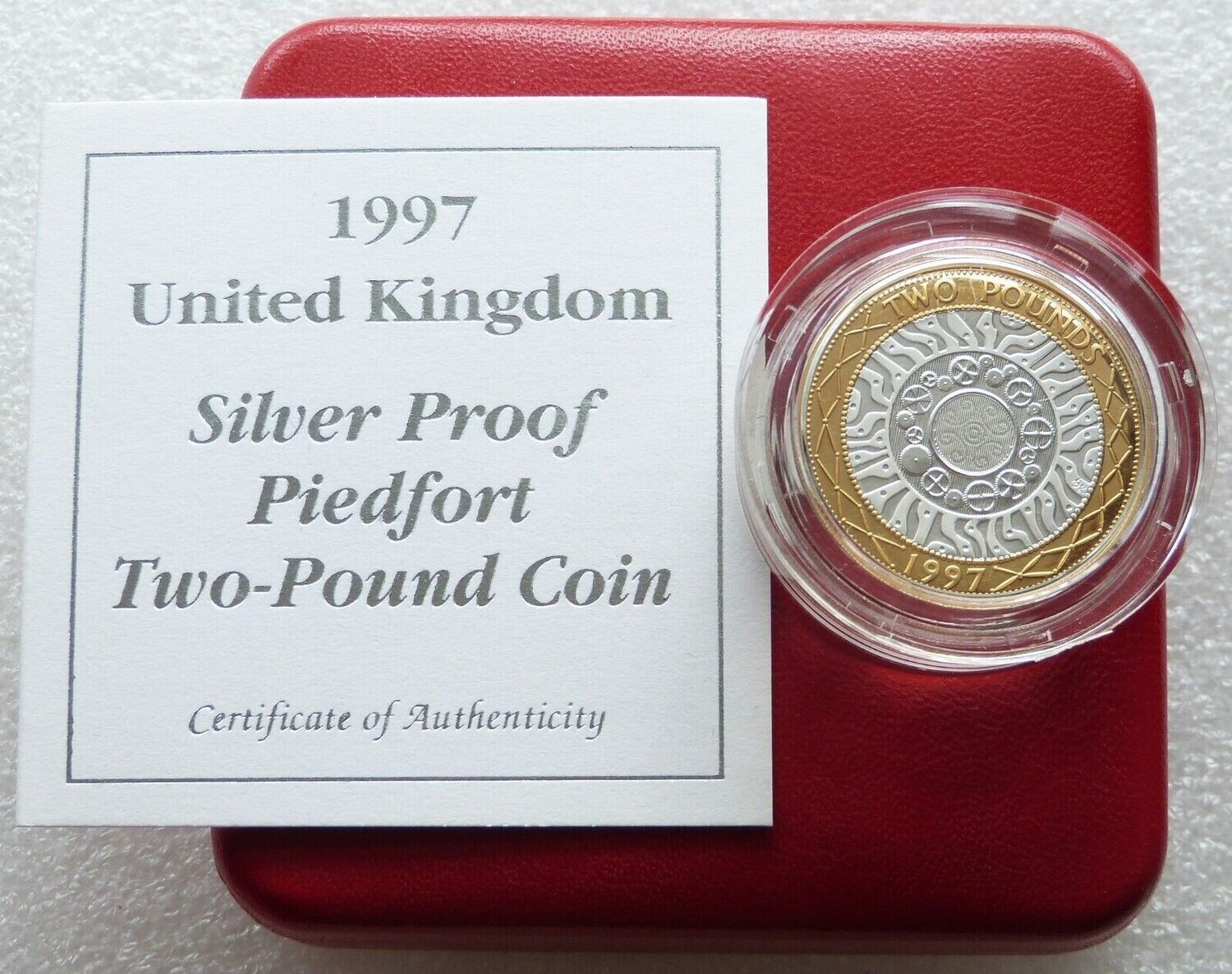 1997 Shoulders of Giants Piedfort £2 Silver Proof Coin Box Coa