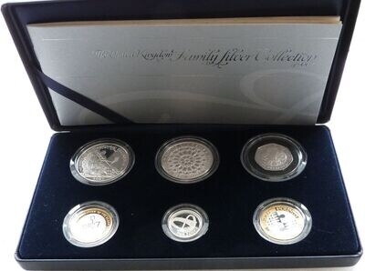 2007 United Kingdom Family Silver Proof 6 Coin Set Box Coa