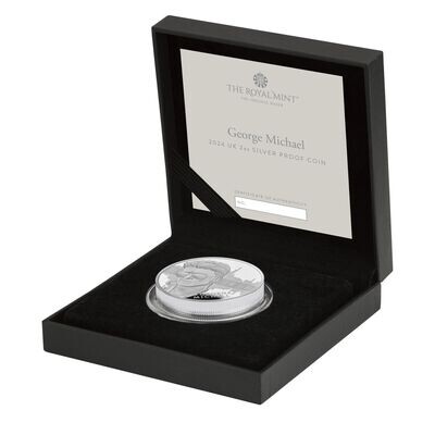2024 Music Legends George Michael £5 Silver Proof 2oz Coin Box Coa